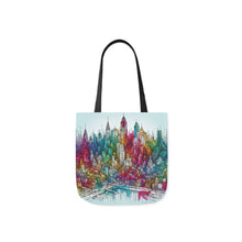 Load image into Gallery viewer, Colourful City Scape Canvas Tote Bag, 5-Color Straps
