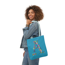 Load image into Gallery viewer, Initial Arty A Design Canvas Tote Bag, 5-Color Straps
