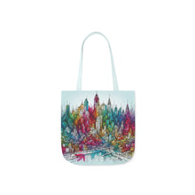 Load image into Gallery viewer, Colourful City Scape Canvas Tote Bag, 5-Color Straps
