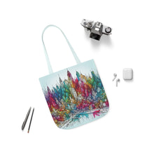 Load image into Gallery viewer, Colourful City Scape Canvas Tote Bag, 5-Color Straps
