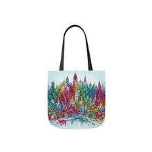 Load image into Gallery viewer, Colourful City Scape Canvas Tote Bag, 5-Color Straps
