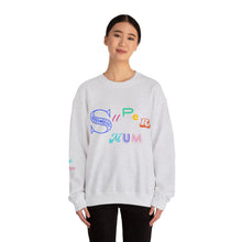 Load image into Gallery viewer, Super Mum Sweatshirt with Personalised Names on the Arm
