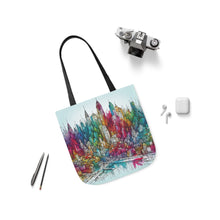 Load image into Gallery viewer, Colourful City Scape Canvas Tote Bag, 5-Color Straps
