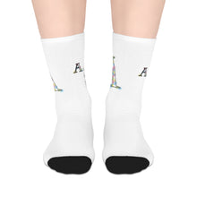 Load image into Gallery viewer, Letter A Design Mid-length Socks - &#39;A is for always being my friend&#39;
