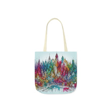 Load image into Gallery viewer, Colourful City Scape Canvas Tote Bag, 5-Color Straps
