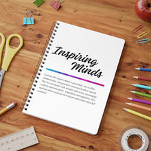 Load image into Gallery viewer, Inspiring Minds Wirobound Softcover Notebook, A5
