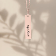 Load image into Gallery viewer, Super Nanna Rose Gold Vertical Bar Necklace
