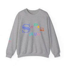 Load image into Gallery viewer, Super Mum Sweatshirt with Personalised Names on the Arm
