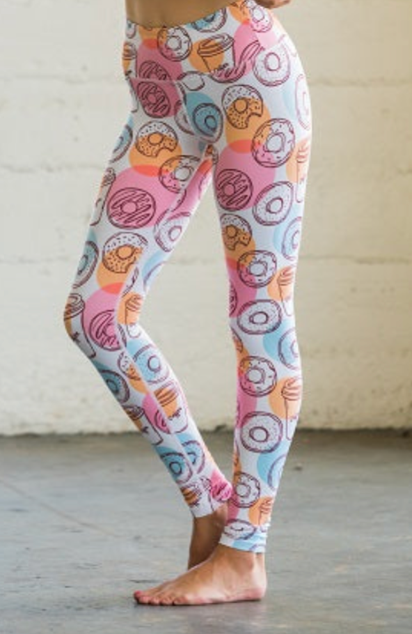 Donut & Coffee Flexi Yoga Leggings